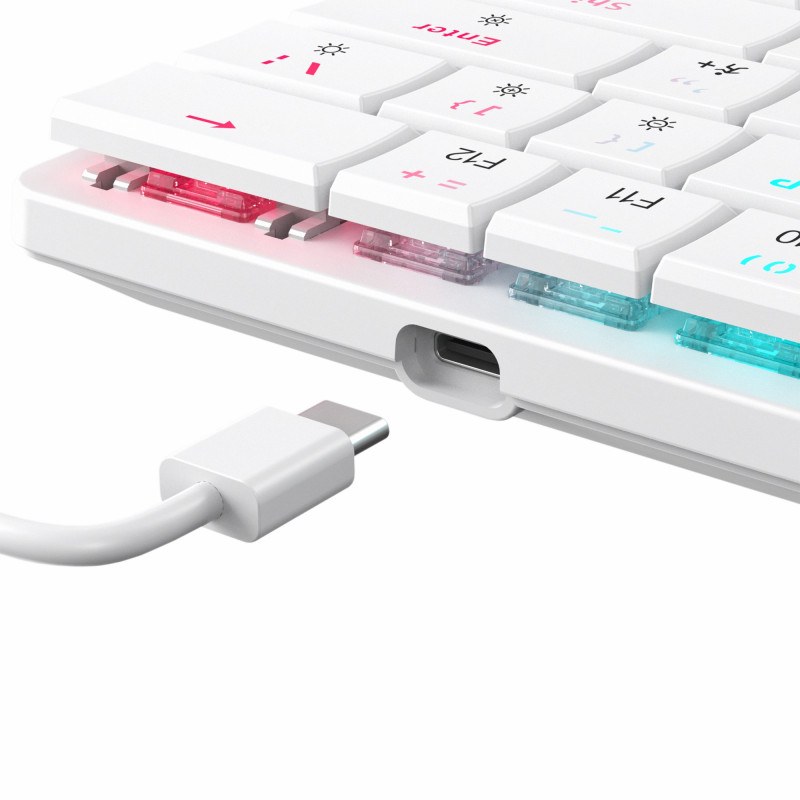 Clavier WHITE SHARK NAGAMAKI GK-006211-N - Red Switch - Blanc