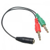 Adaptateur 2 Jack Male Vers Jack Femelle 3.5mm