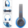 Casque MP3 Bluetooth P47 - Bleu