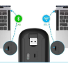 Souris Sans Fil Bluetooth Rechargeable Silencieuse - Noir