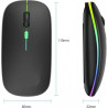 Souris Sans Fil Bluetooth Rechargeable Silencieuse - Noir