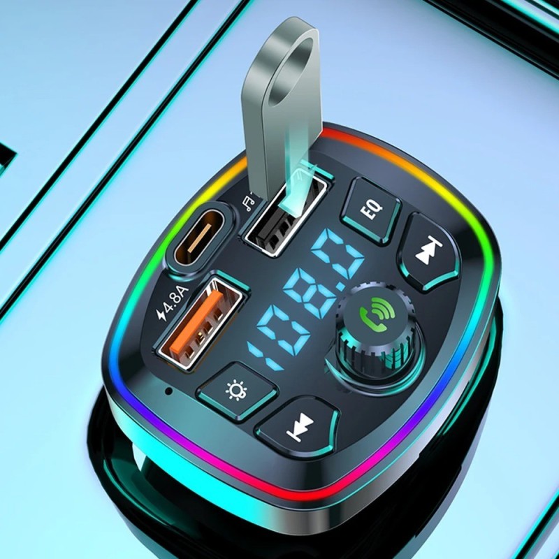 Transmetteur FM Bluetooth - Charge Type C 3.1A Q7