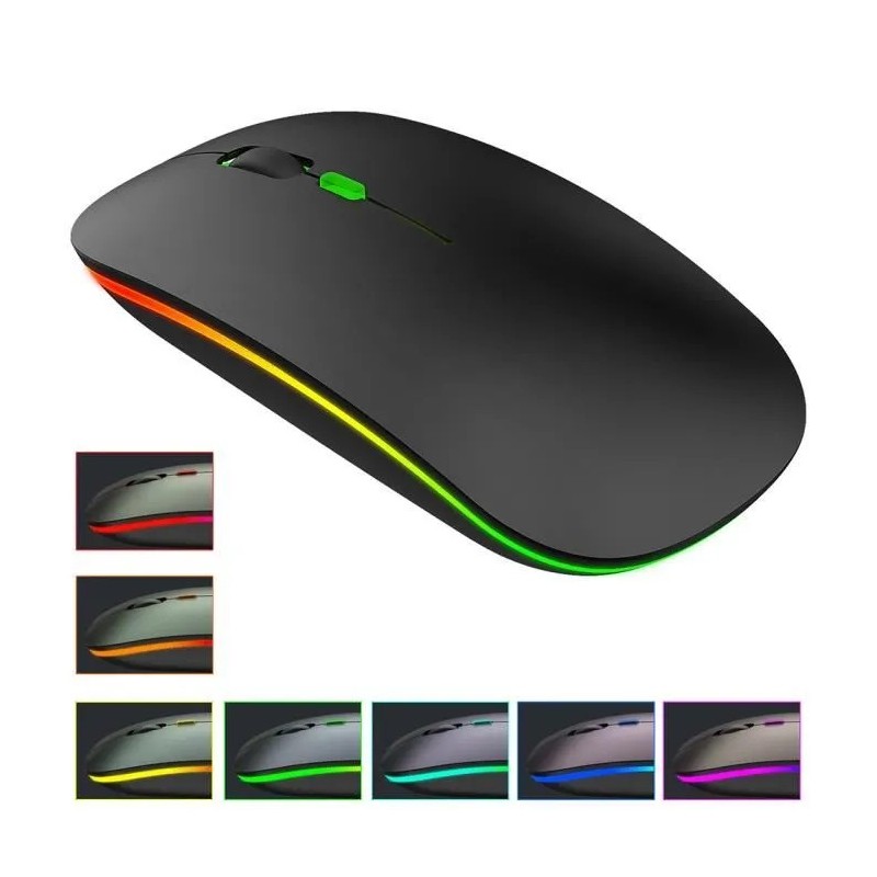Souris Sans Fil Bluetooth Rechargeable Silencieuse - Noir