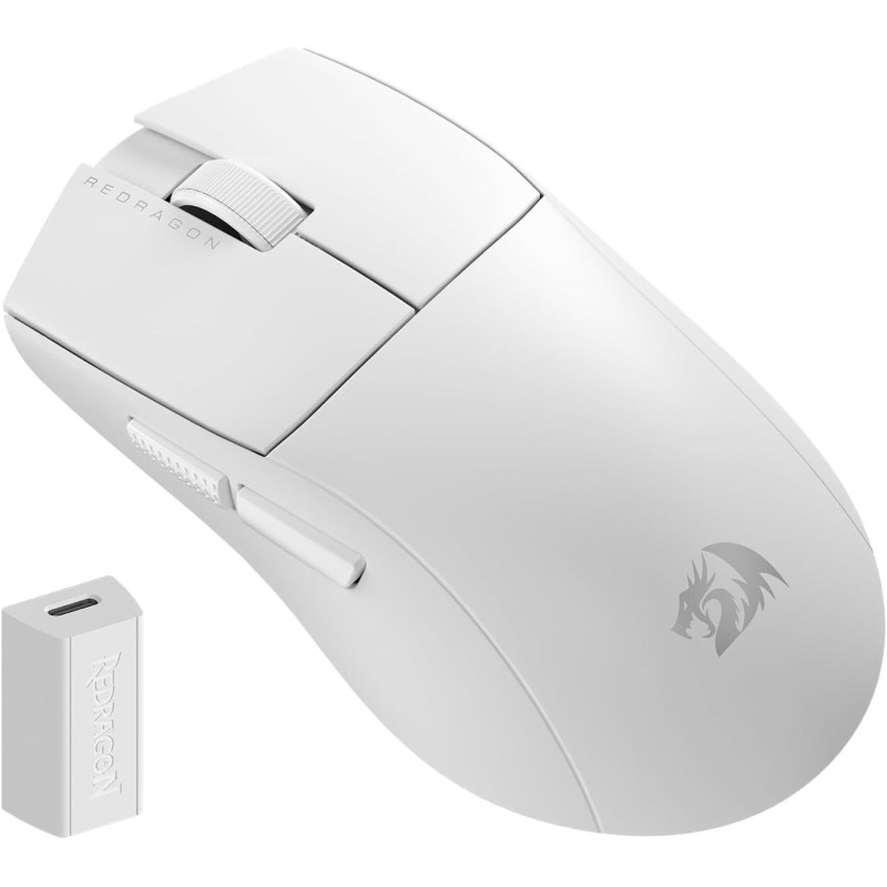 Souris Sans Fil Gaming REDRAGON K1NG 4K PRO M916-PRO-4K Bluetooth - Blanc