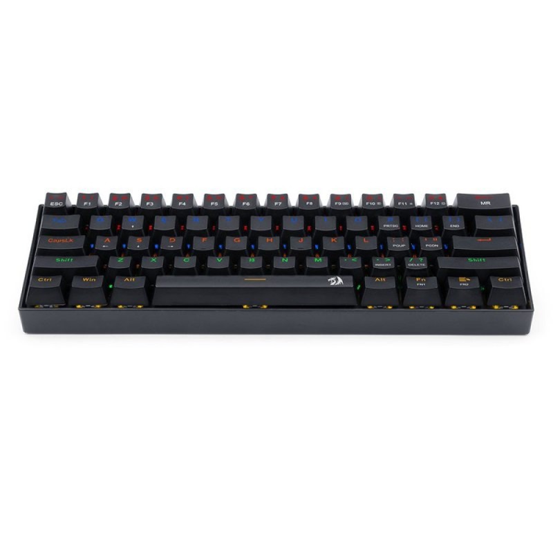 Clavier Gaming Mécanique REDRAGON LAKSHMI K606R 60% Rainbow - Noir - Red Switch
