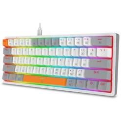 Clavier Gaming Mécanique REDRAGON AKALI K642 RGB - Gris Blanc - Red Switch