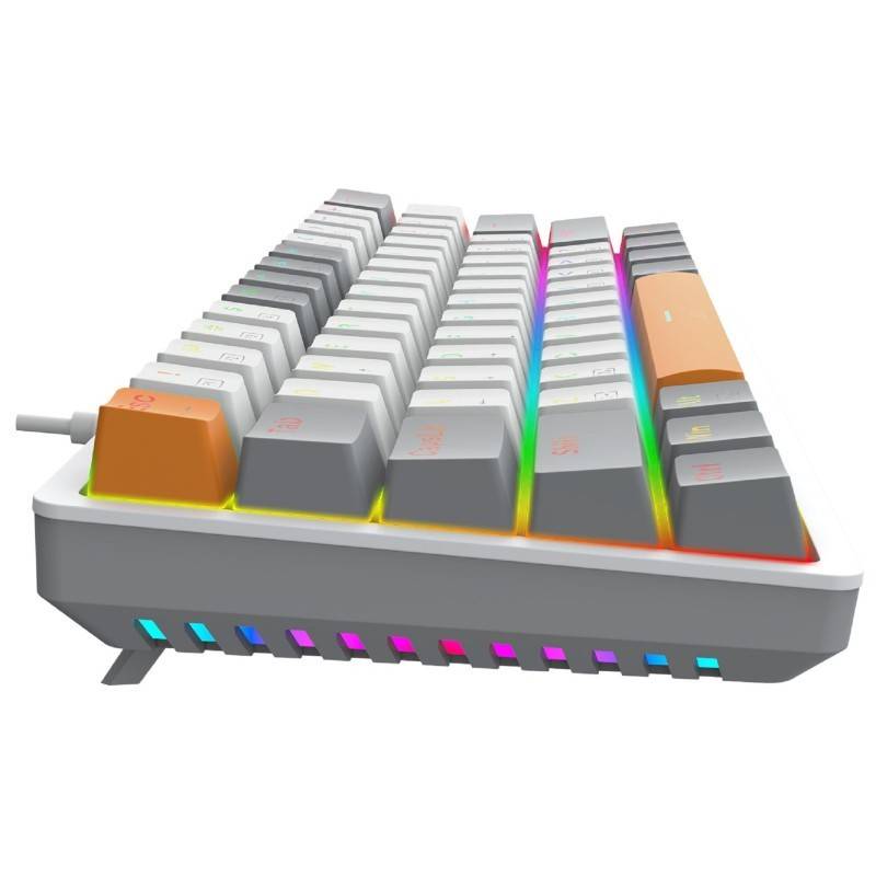 Clavier Gaming Mécanique REDRAGON AKALI K642 RGB - Gris Blanc - Red Switch