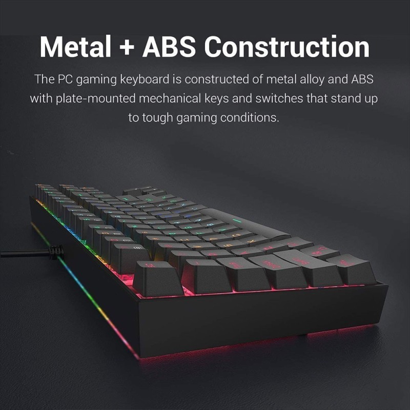 Clavier Gaming Mécanique REDRAGON KUMARA 2 K552 RGB - Noir - Red Switch