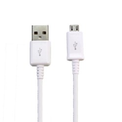 Cable Chargeur USB vers Micro USB - Blanc