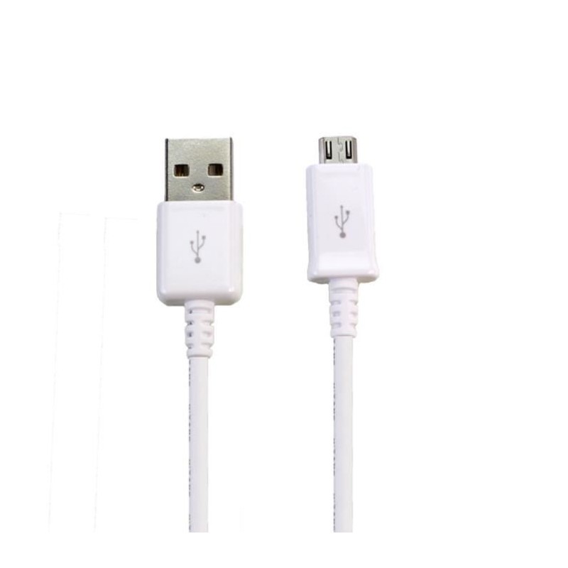 Cable Chargeur USB vers Micro USB - Blanc