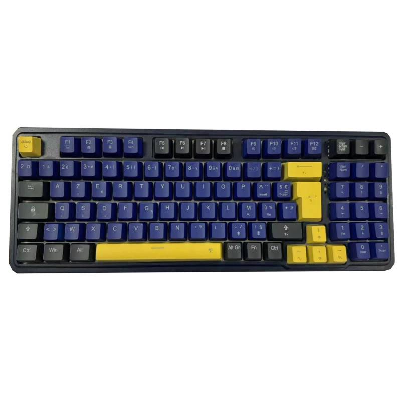 Clavier Gaming Mécanique REDRAGON GLORIA K664 RGB - Bleu Noir Jaune - Red Switch