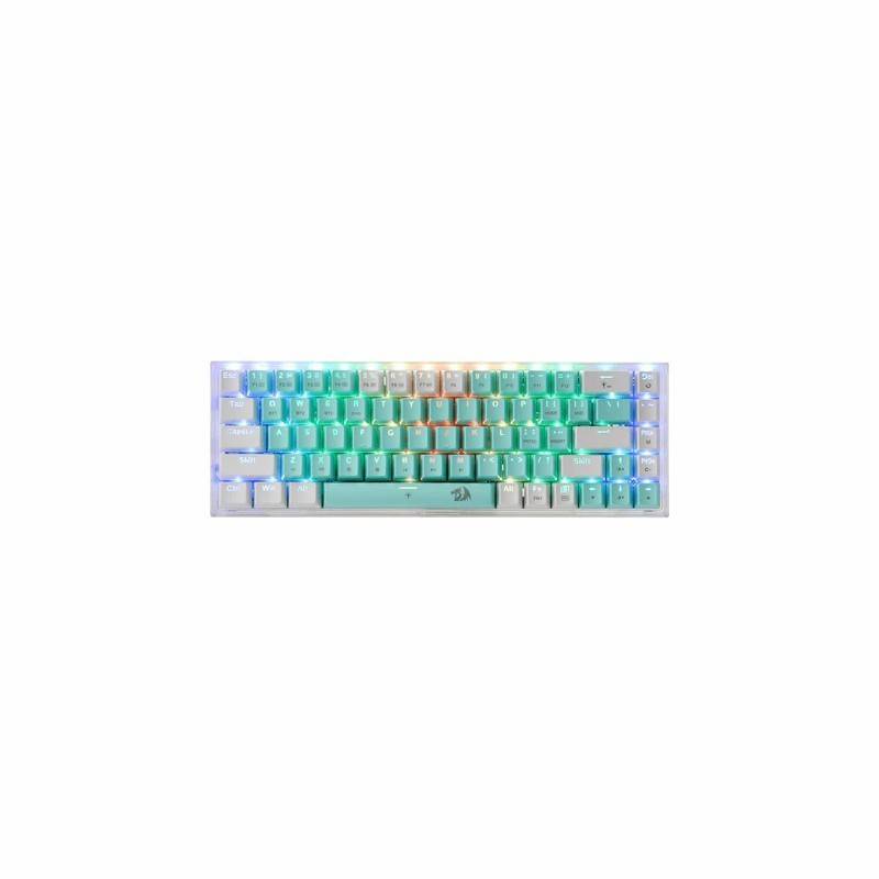 Clavier Gaming Mécanique Sans Fil / Bluetooth REDRAGON CASTOR PRO K631 - Vert Blanc