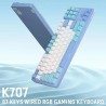 Clavier Gaming Mécanique REDRAGON STAR BLADE K707 RGB - Blanc Bleu