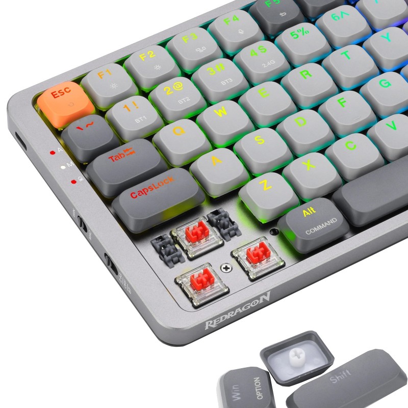 Clavier Gaming Mécanique Sans Fil / Bluetooth REDRAGON AZURE PRO K652 RGB