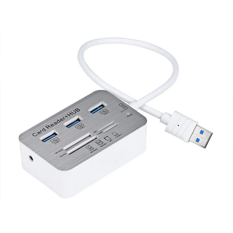 Hub USB 3.0 Ports USB + Lecteur de cartes