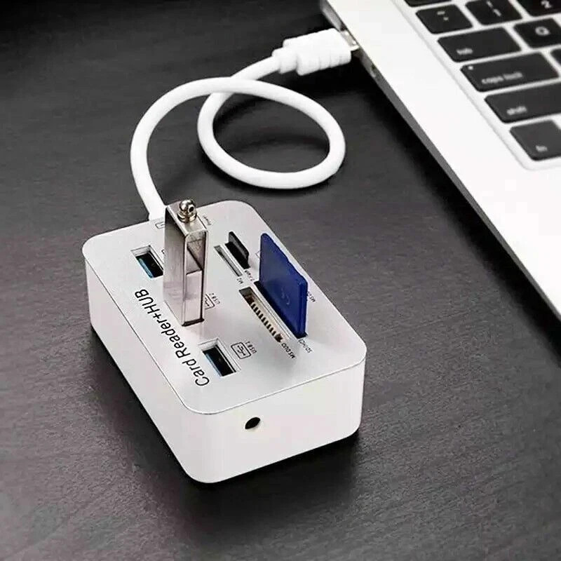 Hub USB 3.0 Ports USB + Lecteur de cartes