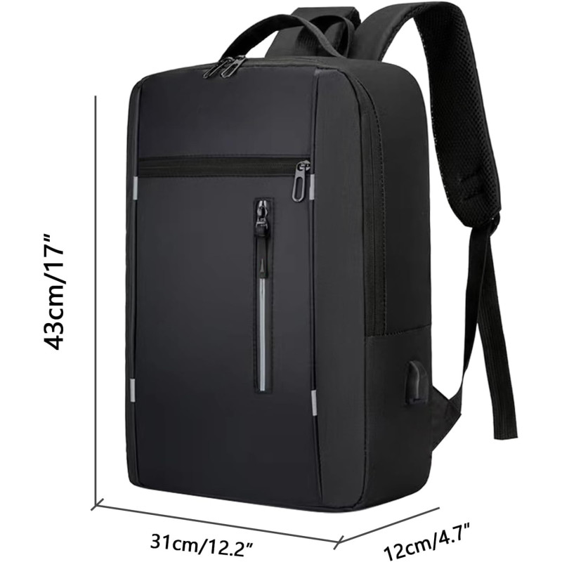 Sac à dos pour Pc Portable 15.6" + Port USB - Noir
