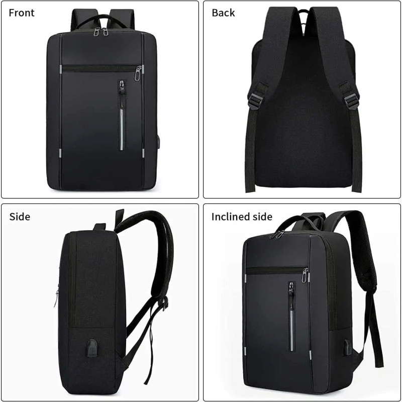 Sac à dos pour Pc Portable 15.6" + Port USB - Noir