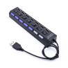 Hub USB 7 Ports USB 2.0 avec Interrupteur - Noir