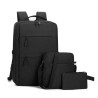 Sac à dos pour Pc Portable 15.6" + Sacoche + Trousse - Noir