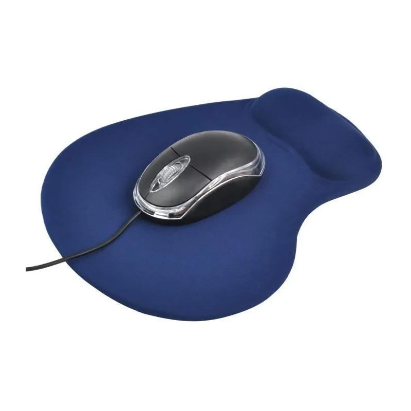 Tapis Souris avec Repose Poignet F-02 - Bleu Marine