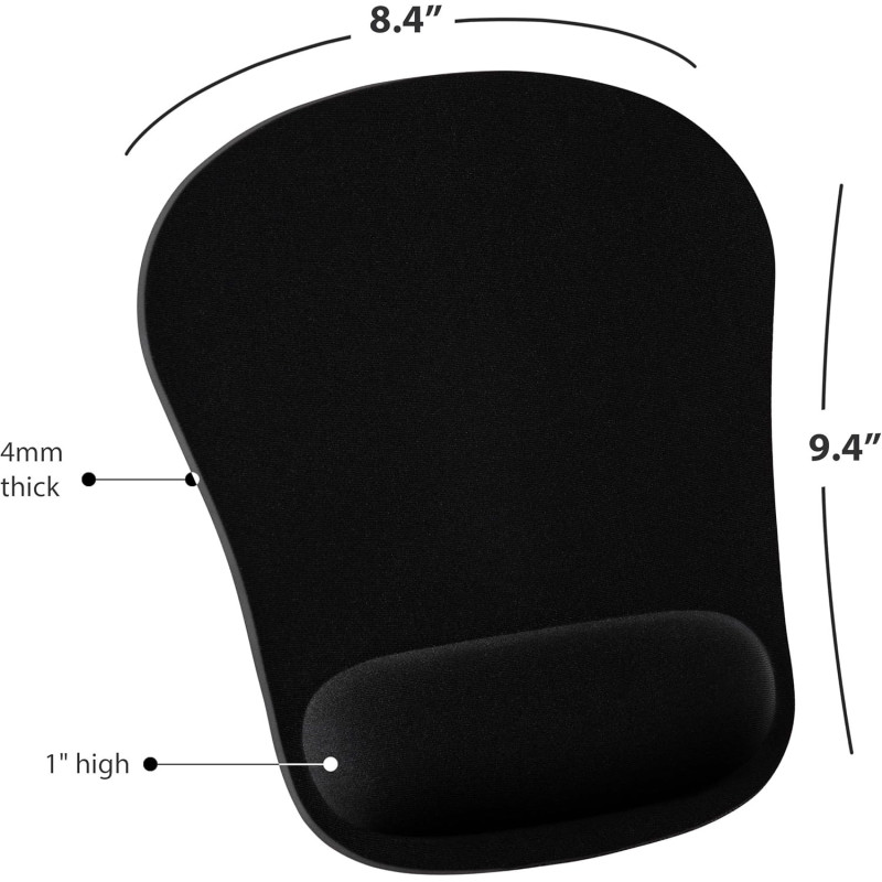 Tapis Souris avec Repose Poignet - Noir