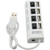 Hub USB 4 Ports USB 2.0 avec Interrupteur - Blanc