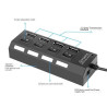 Hub USB 4 Ports USB 2.0 avec Interrupteur - Noir
