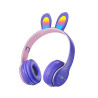Casque MP3 Bluetooth Oreillettes de Lapin P47R - Violet