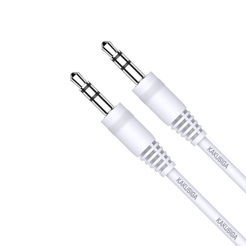 Cable AUX Jack 1m KAKUSIGA YAMAN KSC-450 - Blanc