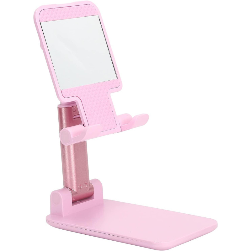 Support de Bureau pour SMARTPHONE Pliable avec Miroir - Rose