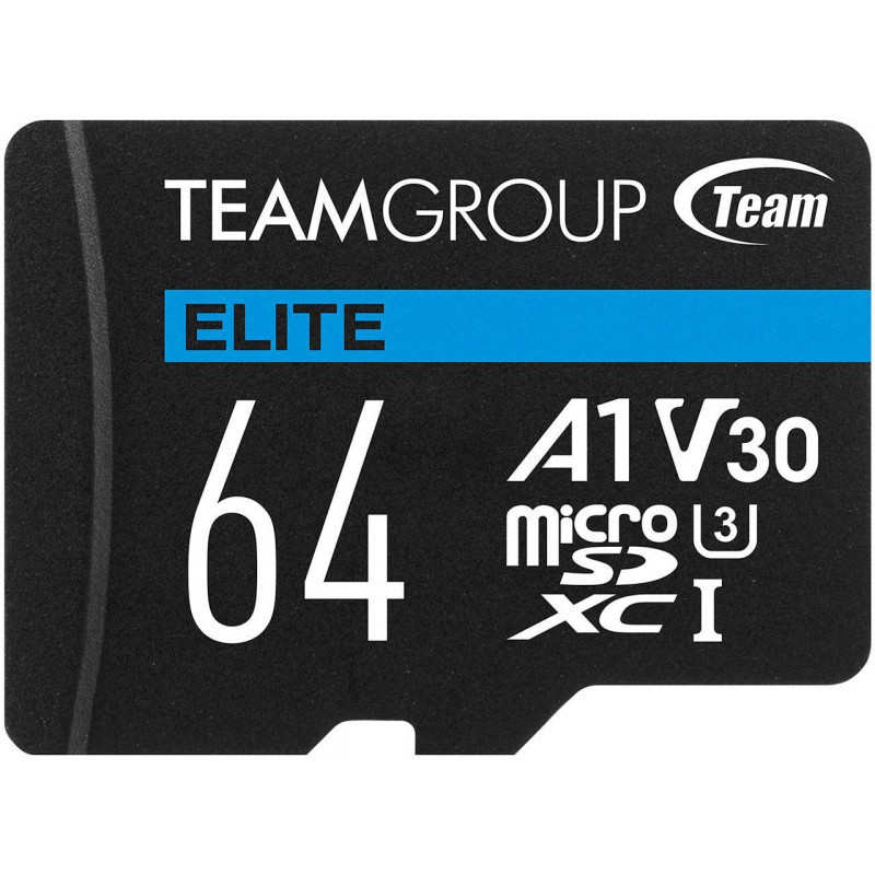 Carte mémoire TeamGroup Elite Micro SDXC A1 V30 - 64 Go