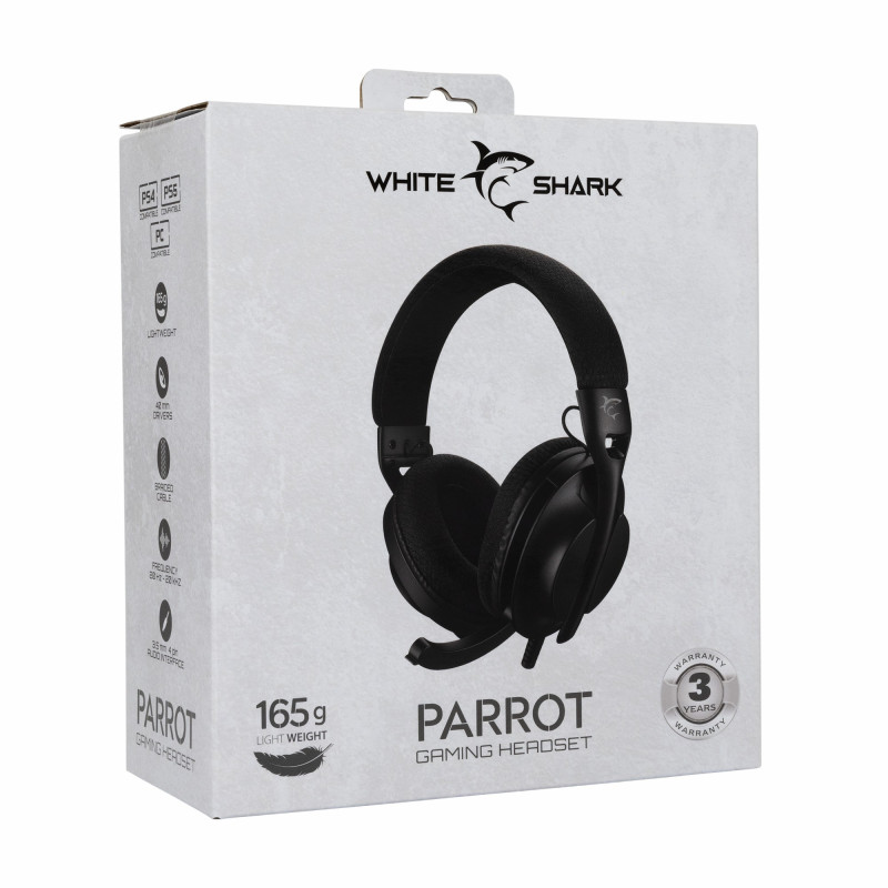 Casque Gaming WHITE SHARK PARROT GH-2440 - Noir