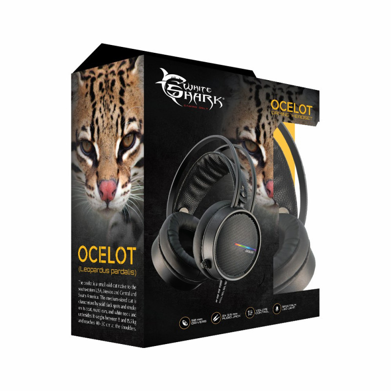 Casque Gaming WHITE SHARK OCELOT GH-2042 - Noir