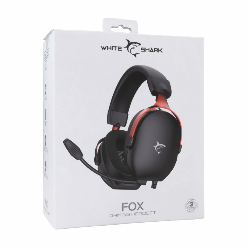 Casque Gaming WHITE SHARK FOX GH-2445 - Noir