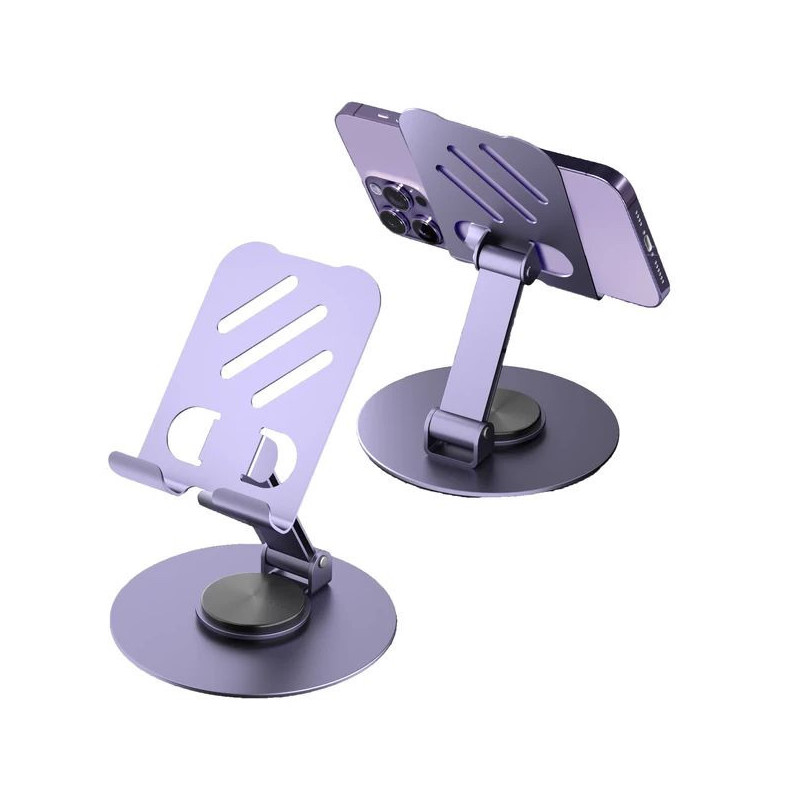 Support de Bureau pour SMARTPHONE Pliable en Métal - Gris Foncé