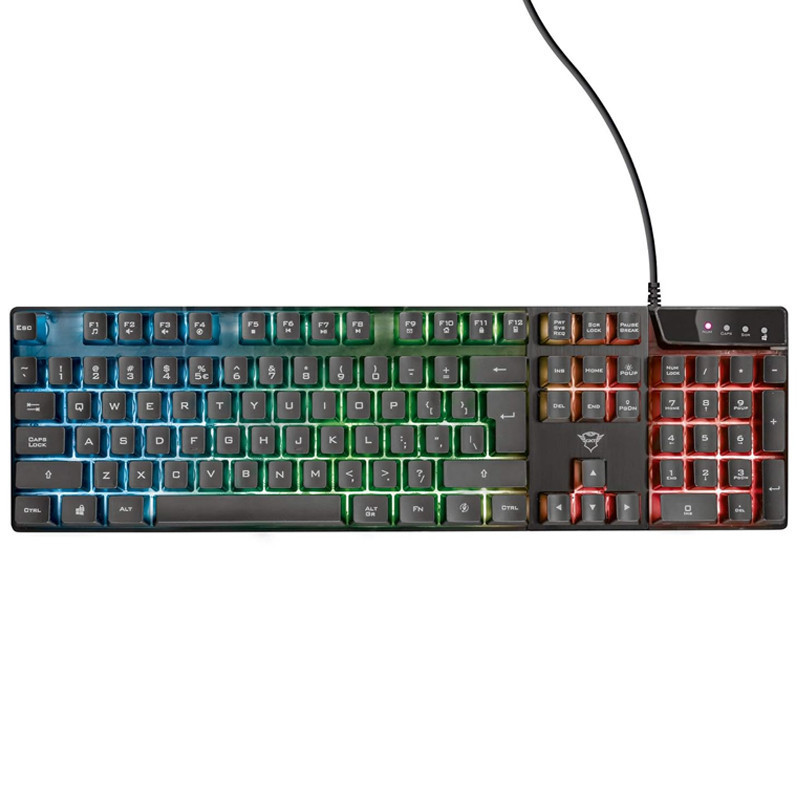 Clavier Gaming TRUST AZOR GXT-835 RGB - Noir