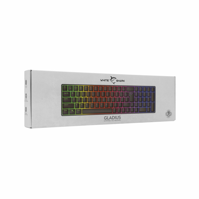 Clavier Gaming Membrane WHITE SHARK GLADIUS GK-001114 - Noir