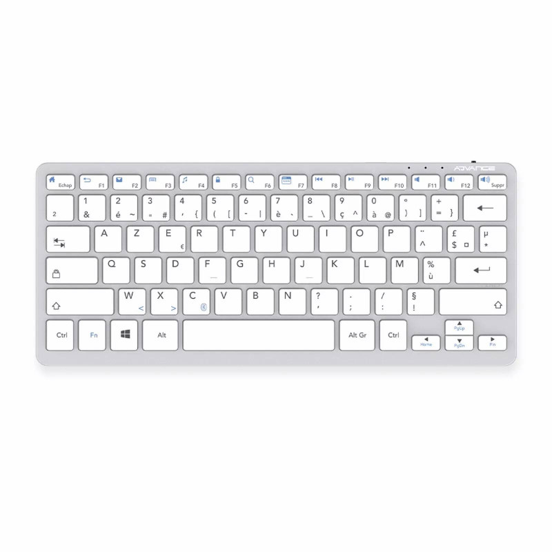 Clavier Bluetooth ADVANCE SMARTKEYS PLUS - Rechargeable - Blanc