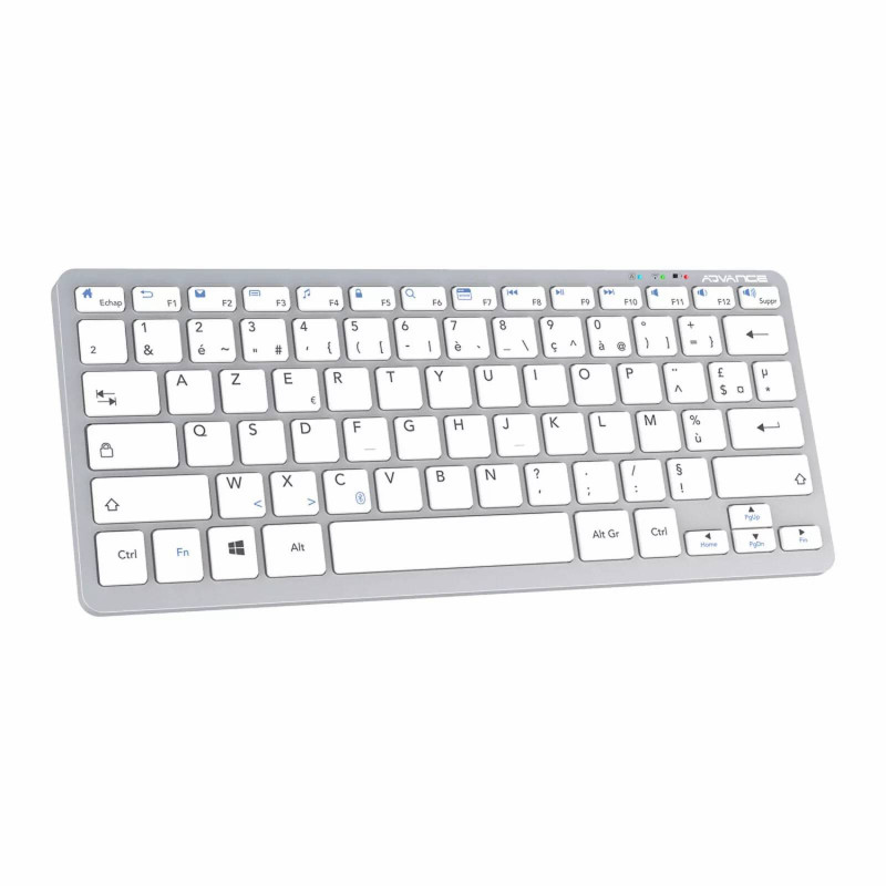 Clavier Bluetooth ADVANCE SMARTKEYS PLUS - Rechargeable - Blanc