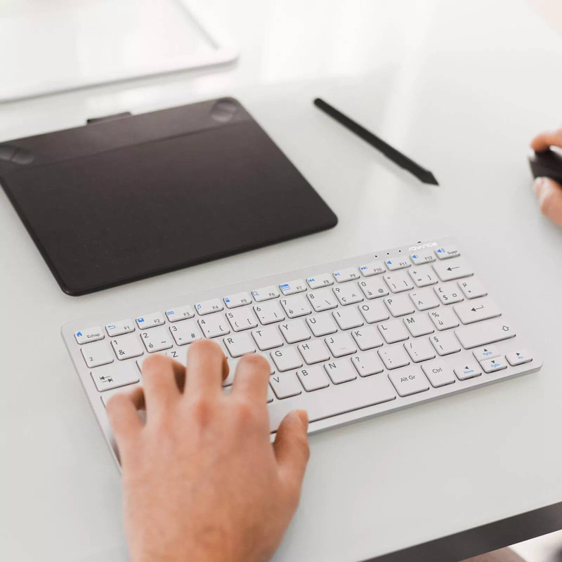 Clavier Bluetooth ADVANCE SMARTKEYS PLUS - Rechargeable - Blanc