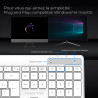 Combo Clavier et Souris sans Fil + Tapis ADVANCE CLS-3100WT RGB - Blanc