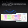 Combo Clavier et Souris sans Fil + Tapis ADVANCE CLS-3100WT RGB - Blanc