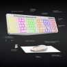 Combo Clavier et Souris sans Fil + Tapis ADVANCE CLS-3100WT RGB - Blanc
