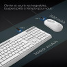 Combo Clavier et Souris sans Fil + Tapis ADVANCE CLS-3100WT RGB - Blanc