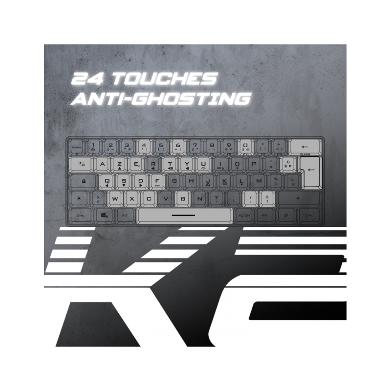 Clavier Gaming SPIRIT OF GAMER PRO K2 TKL RGB - Blanc