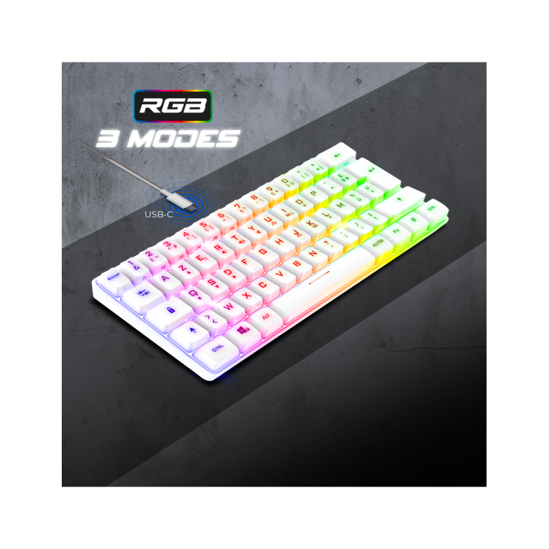 Clavier Gaming SPIRIT OF GAMER PRO K2 TKL RGB - Blanc
