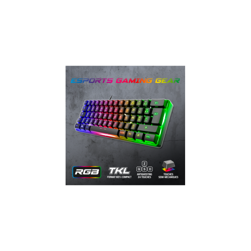Clavier Gaming SPIRIT OF GAMER PRO K2 TKL RGB - Noir
