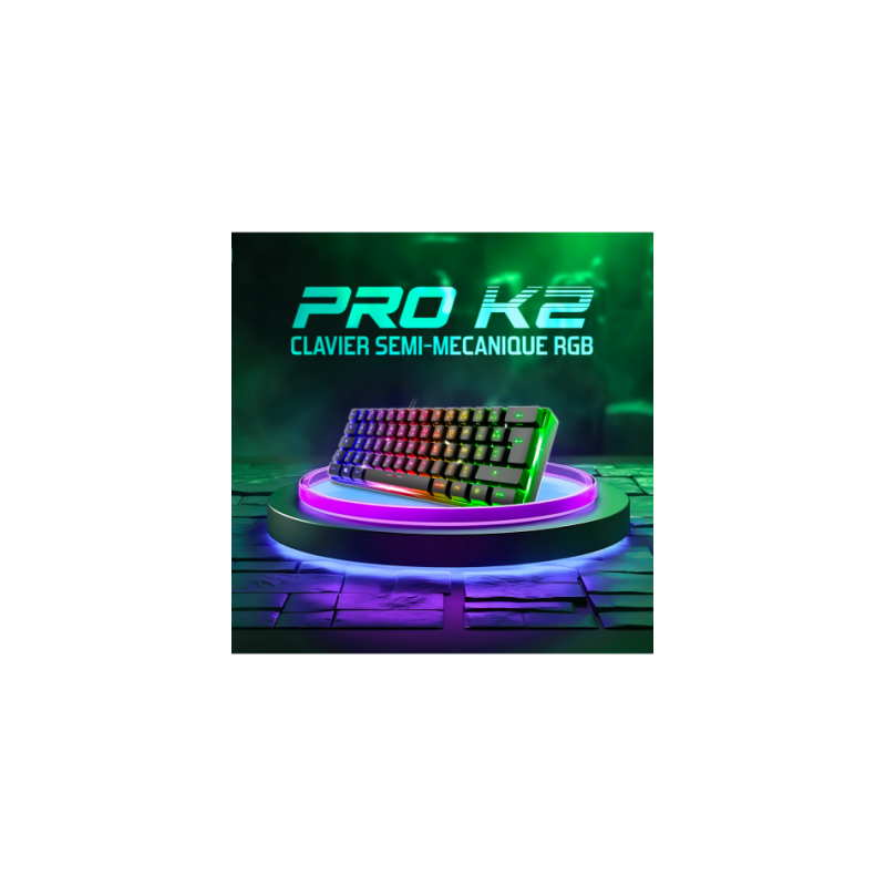 Clavier Gaming SPIRIT OF GAMER PRO K2 TKL RGB - Noir