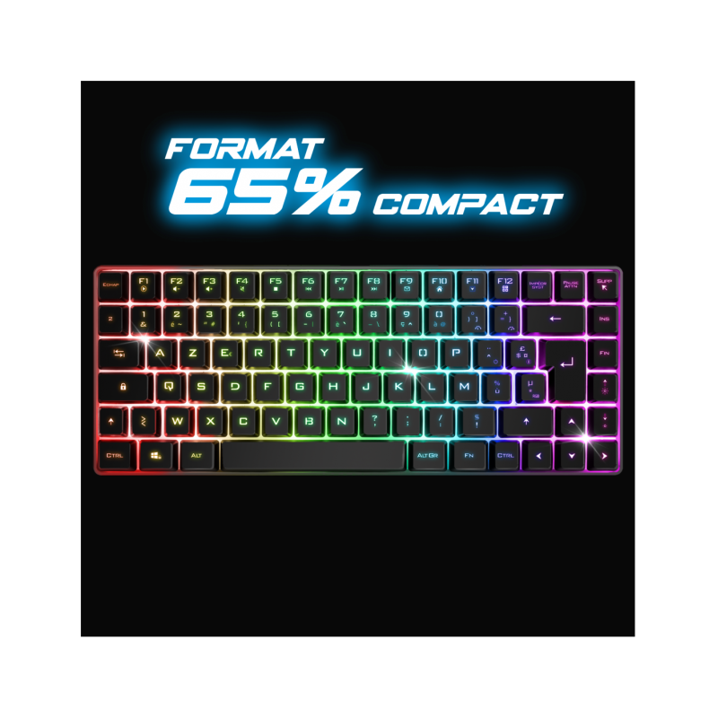 Clavier Gaming sans Fil / Bluetooth SPIRIT OF GAMER ELITE-K70 TKL - Noir